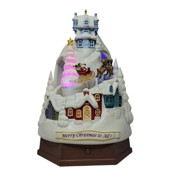 Hallmark Keepsake Ornament Merry Christmas To All Magic Lights Sound Santa 2012 - Picture 1 of 9